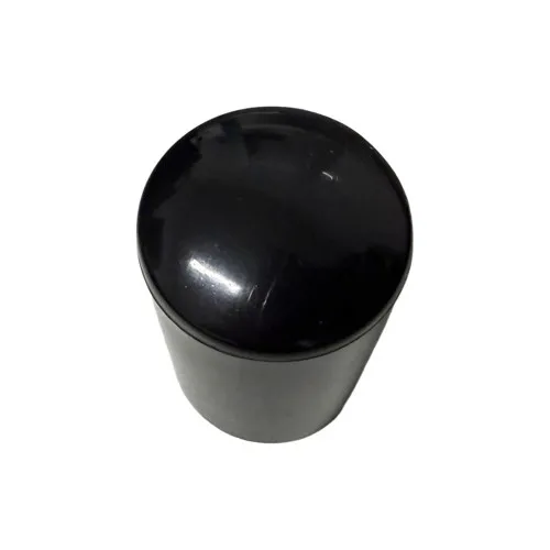 1/2" x 1.18" Round Chair Ferrule (Domed) | Black PVC