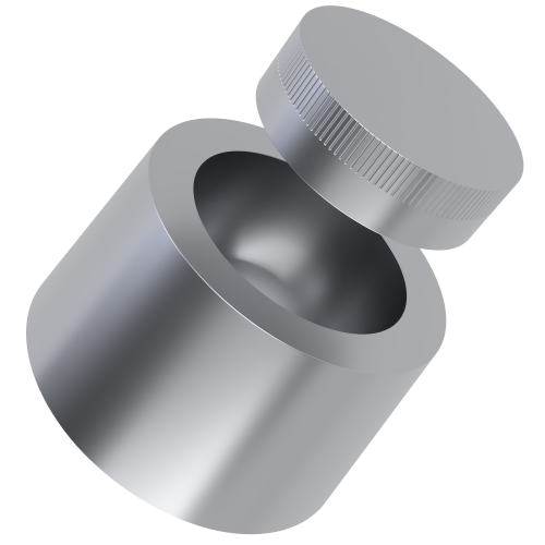 M8 x 28.4mm NoGo™ Security Nut Cap (Closed) | Mild Steel Bright Zinc Plated