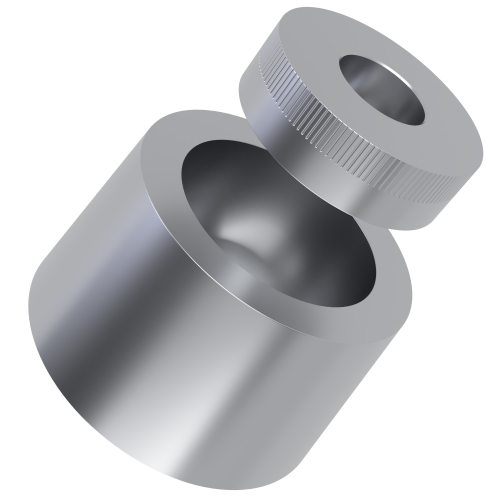 M8 x 28.4mm NoGo™ Security Nut Cap (Open) | Mild Steel Bright Zinc Plated