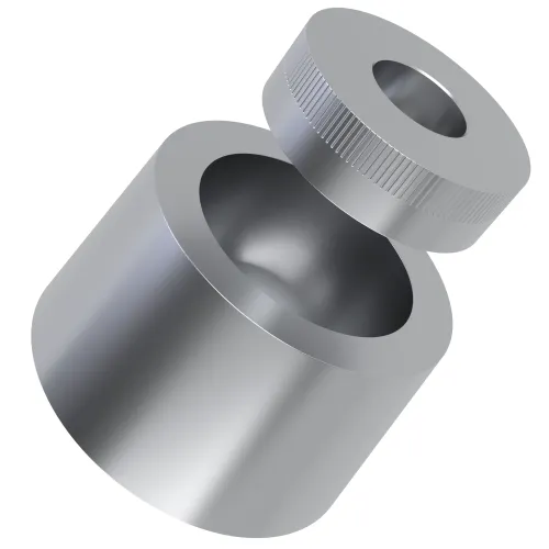M8 x 28.4mm NoGo™ Security Nut Cap (Open) | Mild Steel Bright Zinc Plated