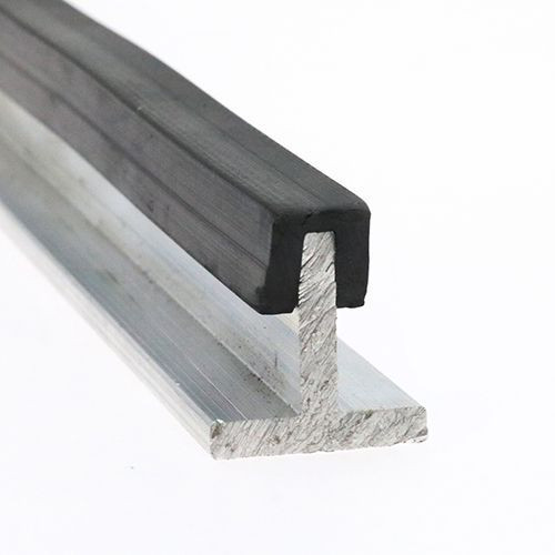EPDM Rubber Edge Trim, Square Channel - 8mm Depth x 25m Length