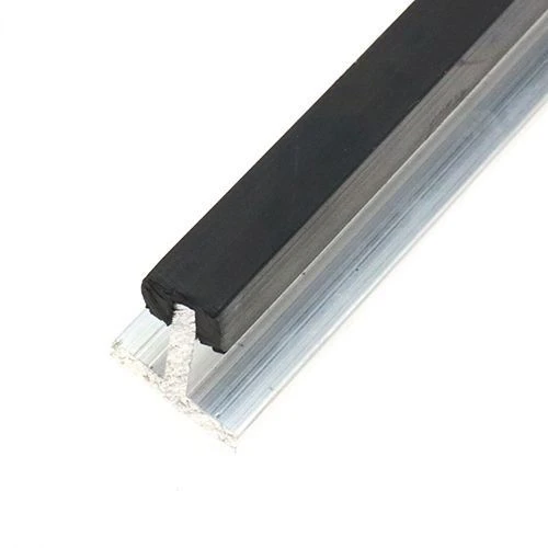 EPDM Rubber Edge Trim, Square Channel - 8mm Depth x 25m Length