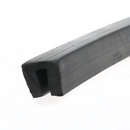 EPDM Rubber Edge Trim, Square Channel - 8mm Depth x 25m Length
