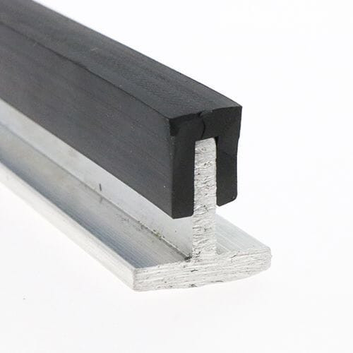 EPDM Rubber Edge Trim, Square Channel - 13mm Depth x 5m Length