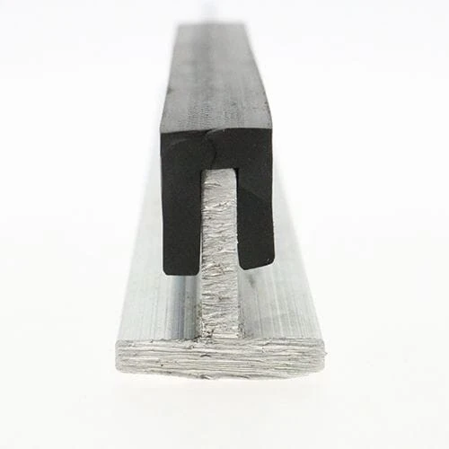 EPDM Rubber Edge Trim, Square Channel - 13mm Depth x 5m Length