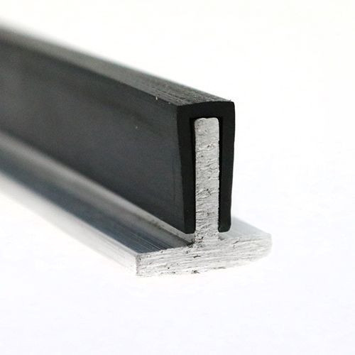 EPDM Rubber Edge Trim, Square Channel - 5mm Depth x 5m Length