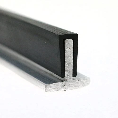 EPDM Rubber Edge Trim, Square Channel - 5mm Depth x 5m Length