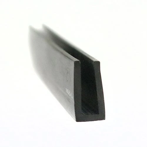 EPDM Rubber Edge Trim, Square Channel - 5mm Depth x 5m Length