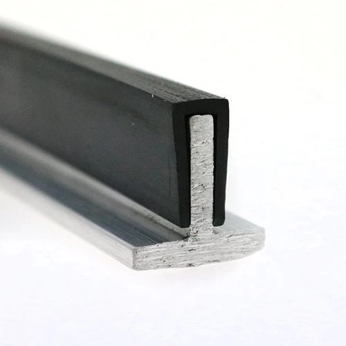 EPDM Rubber Edge Trim, Square Channel - 15mm Depth x 50m Length