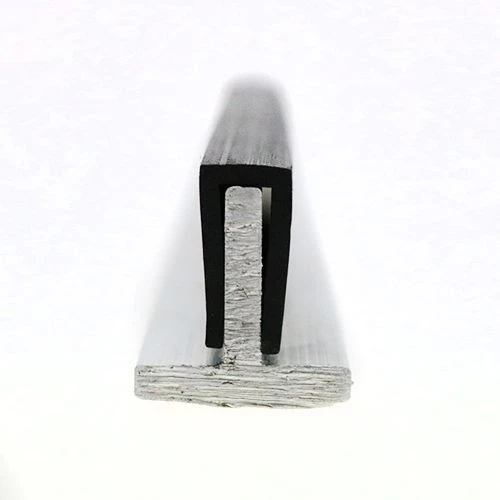 EPDM Rubber Edge Trim, Square Channel - 15mm Depth x 50m Length