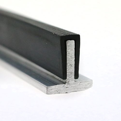 EPDM Rubber Edge Trim, Square Channel - 15mm Depth x 5m Length
