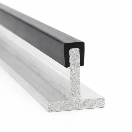 EPDM Rubber Edge Trim, Square Channel - 8mm Depth x 25m Length