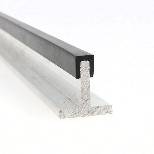 EPDM Rubber Edge Trim, Square Channel - 8mm Depth x 5m Length