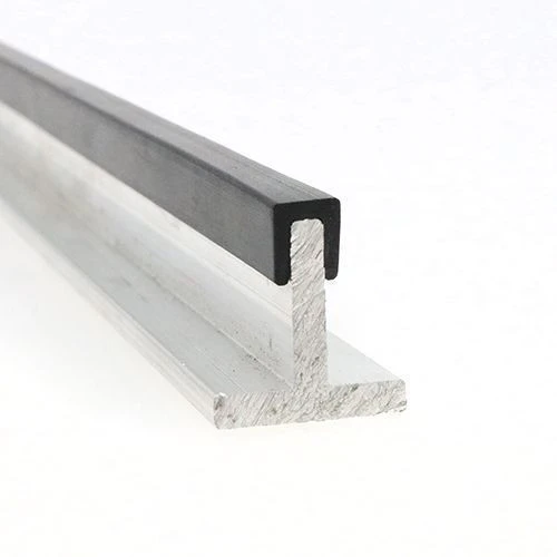 EPDM Rubber Edge Trim, Square Channel - 8mm Depth x 5m Length