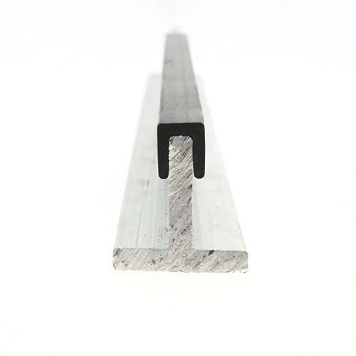 EPDM Rubber Edge Trim, Square Channel - 8mm Depth x 5m Length