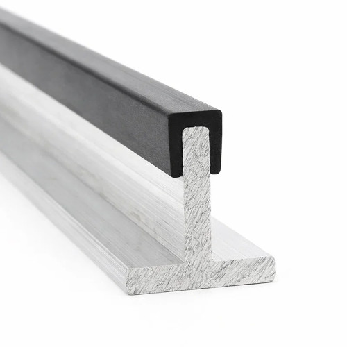 EPDM Rubber Edge Trim, Square Channel - 10mm Depth x 50m Length