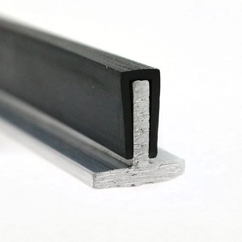 EPDM Rubber Edge Trim, Square Channel - 15mm Depth x 25m Length
