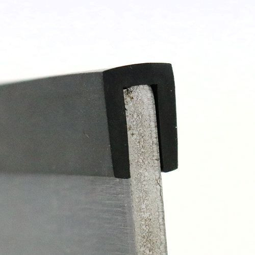 EPDM Rubber Edge Trim, Square Channel - 17mm Depth x 30m Length