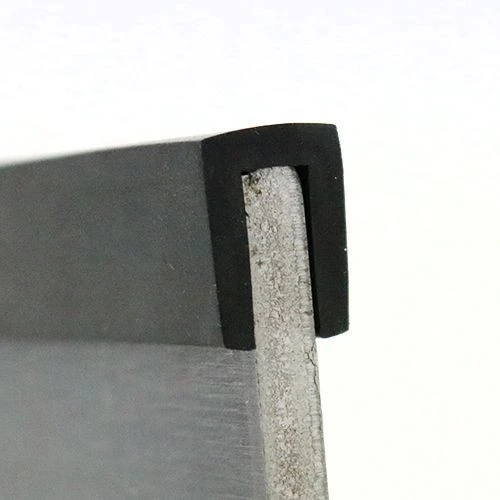 EPDM Rubber Edge Trim, Square Channel - 17mm Depth x 5m Length