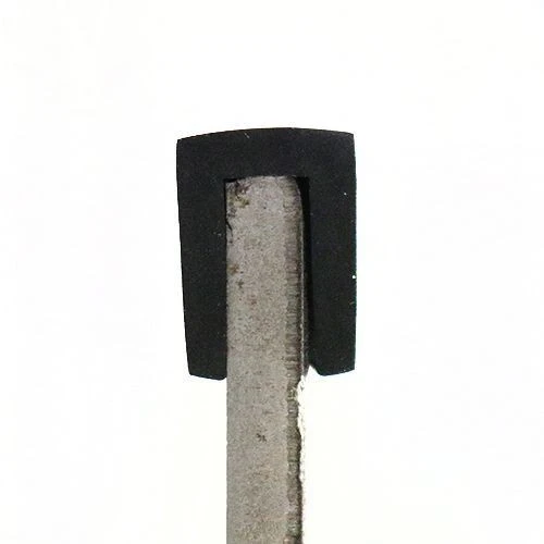 EPDM Rubber Edge Trim, Square Channel - 17mm Depth x 5m Length