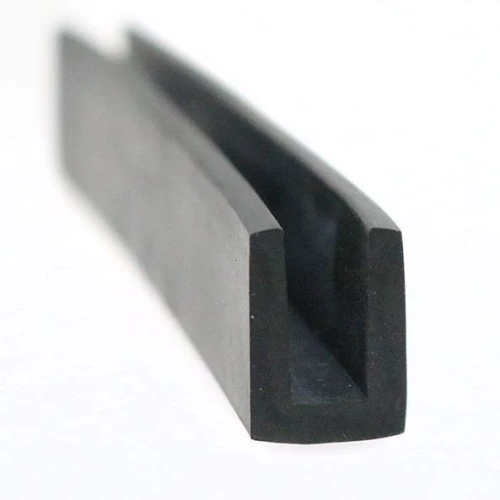EPDM Rubber Edge Trim, Square Channel - 17mm Depth x 5m Length