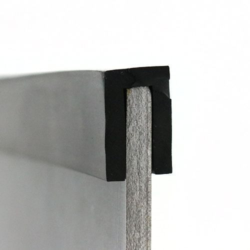 EPDM Rubber Edge Trim, Square Channel - 22mm Depth x 5m Length