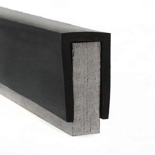 EPDM Rubber Edge Trim, Square Channel - 27mm Depth x 30m Length
