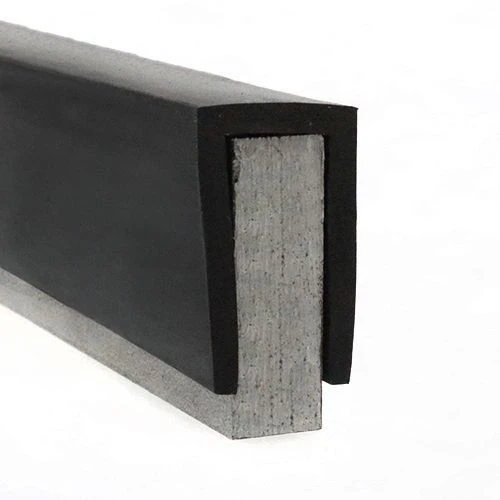 EPDM Rubber Edge Trim, Square Channel - 27mm Depth x 5m Length