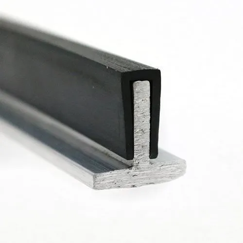 12.5mm x 18mm Square Channel Rubber Edge Trim (For 13mm Panel) 25m EPDM