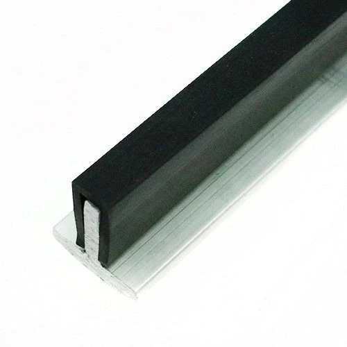 EPDM Rubber Edge Trim, Square Channel - 15mm Depth x 25m Length