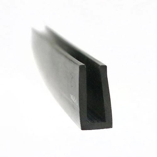 EPDM Rubber Edge Trim, Square Channel - 15mm Depth x 25m Length