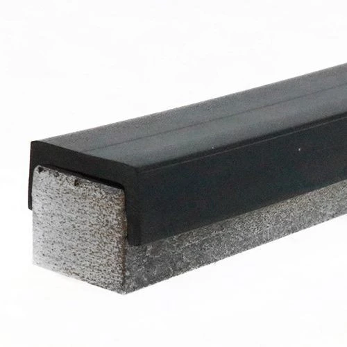 EPDM Rubber Edge Trim, Square Channel - 12mm Depth x 30m Length