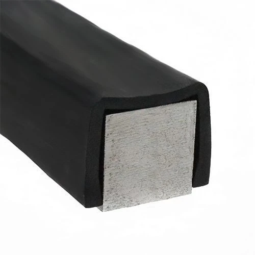 EPDM Rubber Edge Trim, Square Channel - 27mm Depth x 3m Length
