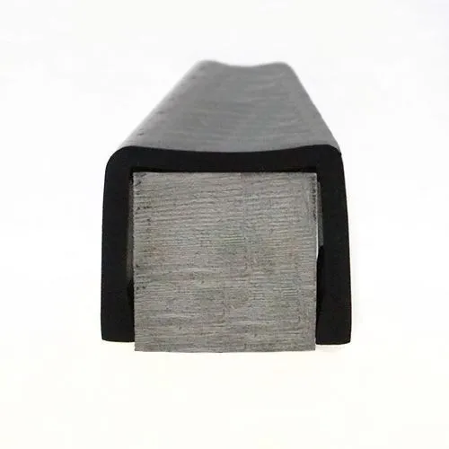 24mm x 31mm Square Channel Rubber Edge Trim (For 25mm Panel) 3m EPDM