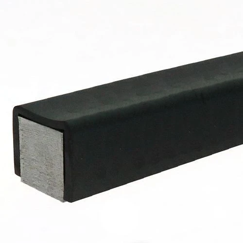 EPDM Rubber Edge Trim, Square Channel - 27mm Depth x 3m Length