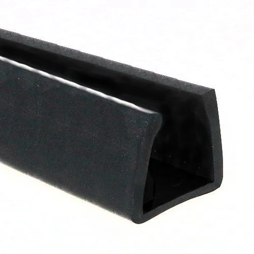 EPDM Rubber Edge Trim, Square Channel - 27mm Depth x 3m Length