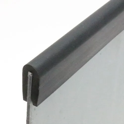 8mm x 4.4mm U Channel Rubber Edge Trim (For 1mm - 2mm Panel) 50m EPDM