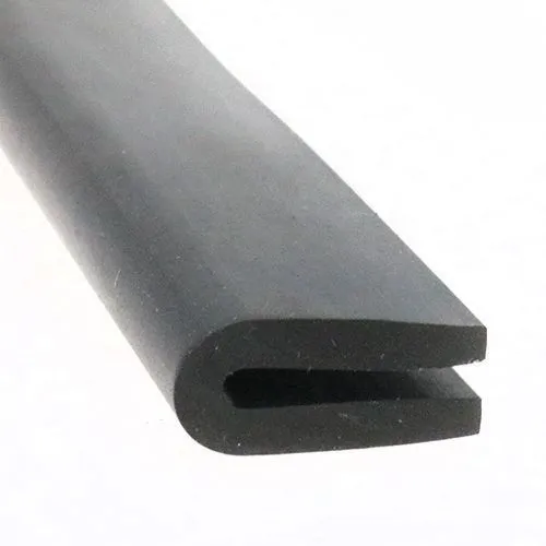 8mm x 4.4mm U Channel Rubber Edge Trim (For 1mm - 2mm Panel) 50m EPDM