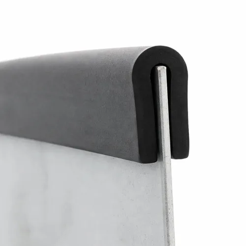 8mm x 4.4mm U Channel Rubber Edge Trim (For 1mm - 2mm Panel) 25m EPDM
