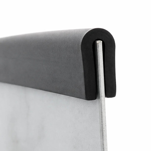 8mm x 4.4mm U Channel Rubber Edge Trim (For 1mm - 2mm Panel) 5m EPDM