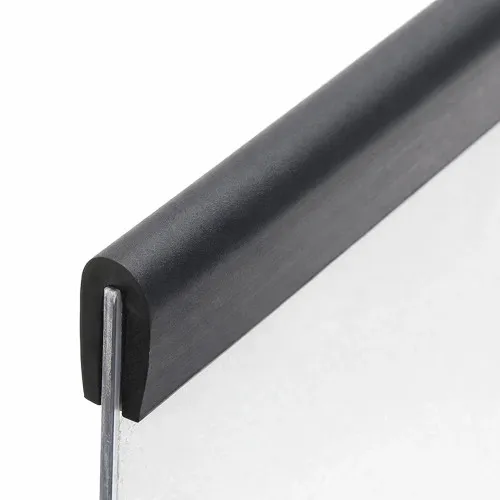 8mm x 4.4mm U Channel Rubber Edge Trim (For 1mm - 2mm Panel) 5m EPDM
