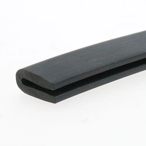 9mm x 7.4mm U Channel Rubber Edge Trim (For 2mm - 3mm Panel) 50m EPDM