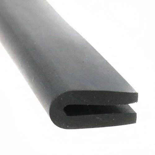 9mm x 7.4mm U Channel Rubber Edge Trim (For 2mm - 3mm Panel) 5m EPDM