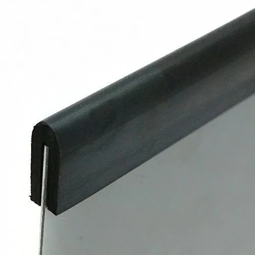 9mm x 7.4mm U Channel Rubber Edge Trim (For 2mm - 3mm Panel) 5m EPDM