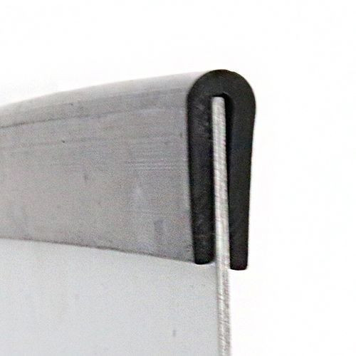 3mm x 8.4mm U Channel Rubber Edge Trim (For 2mm - 4mm Panel) 50m EPDM