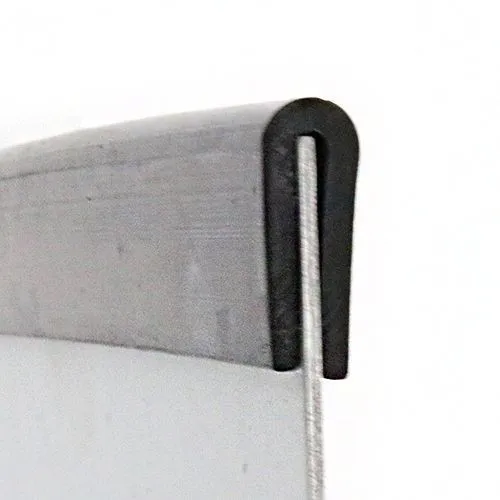 3mm x 8.4mm U Channel Rubber Edge Trim (For 2mm - 4mm Panel) 5m EPDM