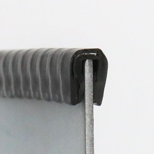 Reinforced Edge Trim, Rubber & Steel - 8mm Depth x 50m