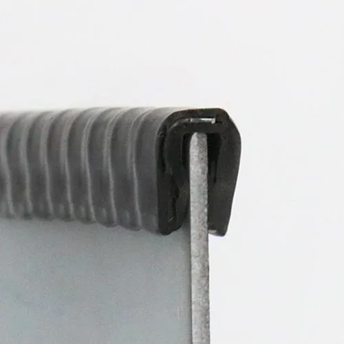 Reinforced Edge Trim, Rubber & Steel - 8mm Depth x 50m