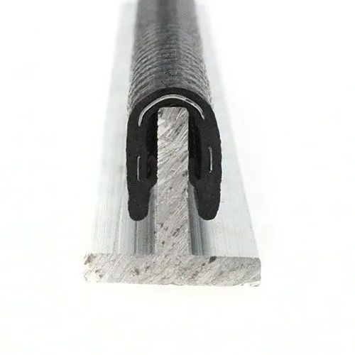 Reinforced Edge Trim, Rubber & Steel - 14mm Depth x 5m
