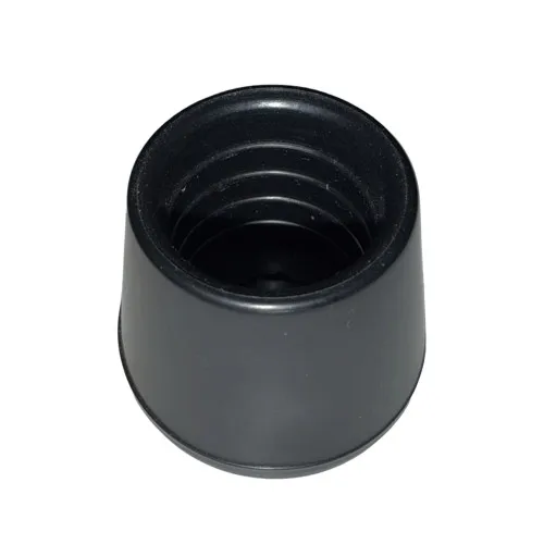 16mm x 26.5mm Round Chair Ferrule (Flat Tread) | Black TPVC